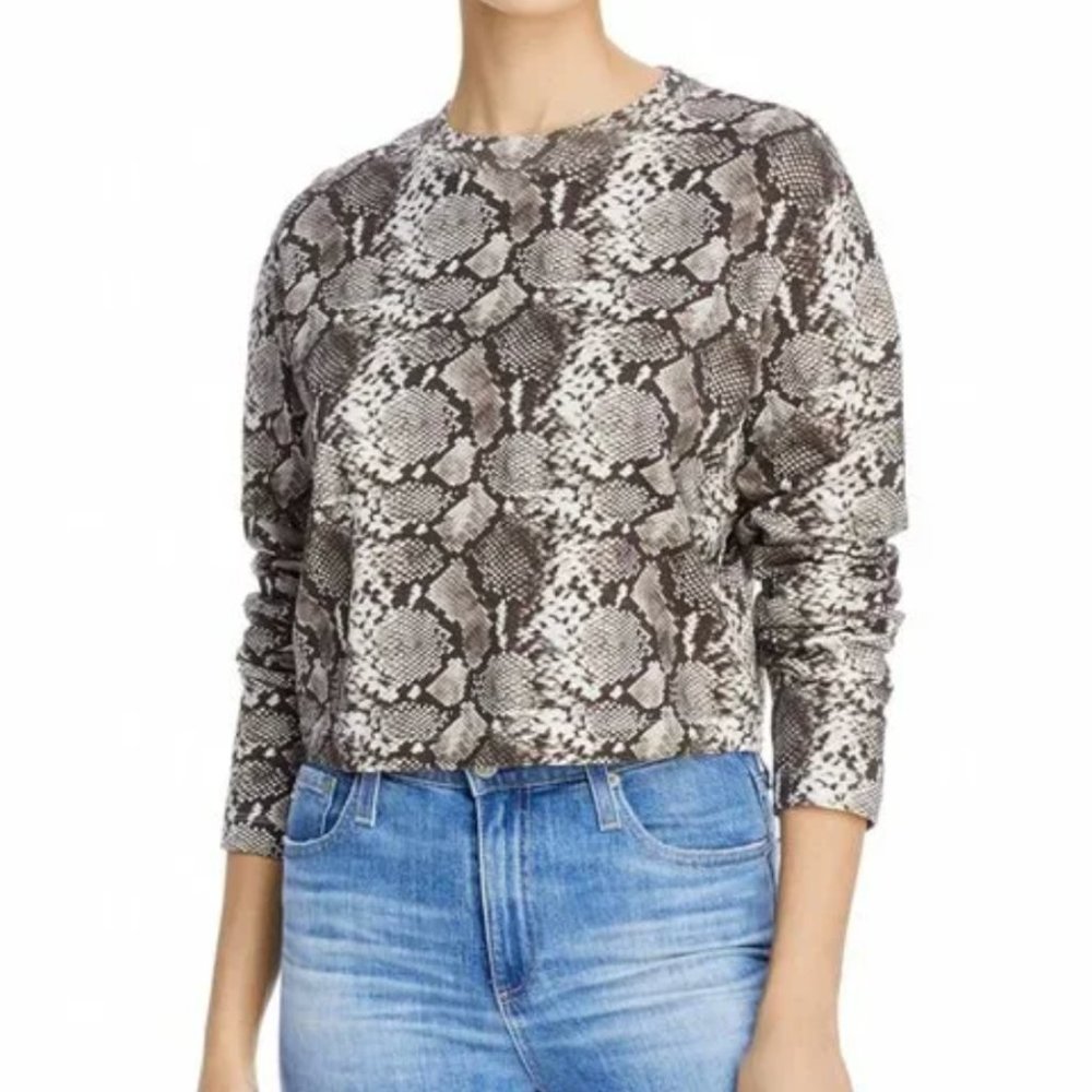 Pam & Gela Long Sleeve Snake Print Top